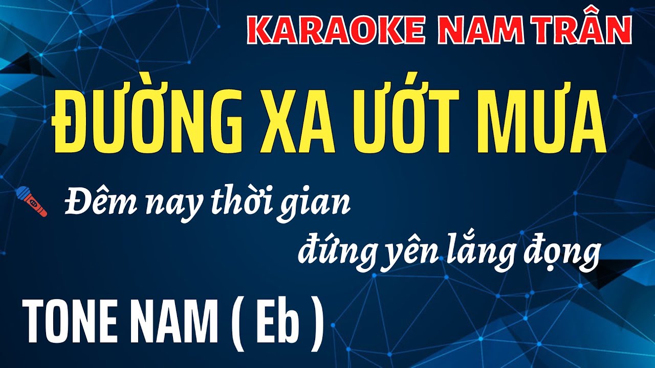 Karaoke Đường Xa Ướt Mưa (Disco Bosa) Tone Nam | Nam Trân