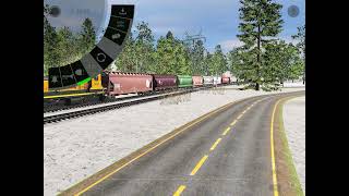 Trainz 3: Grain Train with two SW1500s on CN Holly Sub