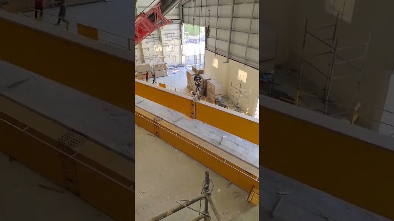 35 Ton Overhead Crane Main Girder Installation in Steel Mill Plant