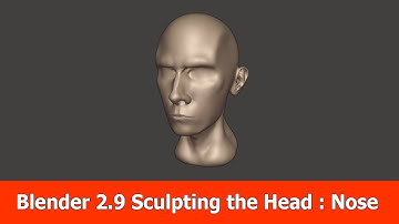 Blender 2.9 Sculpting the Head Tutorial : Nose