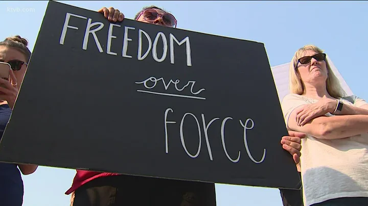 Protesters gathered at Idaho statehouse over employers requiring COVID-19 vaccine