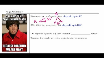 Angle Relationships Video Part 1