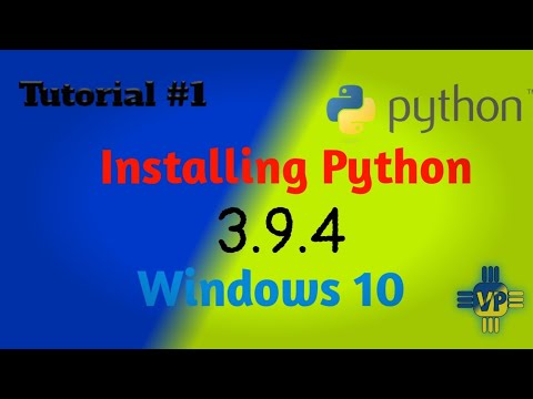 Tutorial #1 Installing Python 3.9 in Windows 10 || VikPython