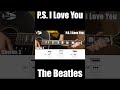 P S I Love You The Beatles Guitar chords #Shorts