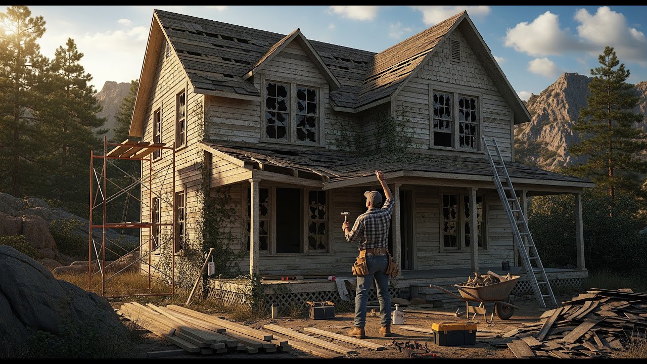 Survival Life Builder: Grandmoter's Old House Complete Renovation - An Incredible Transformation