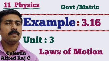 11 Physics|Example 3.16||Unit 3|Laws of motion |sky physics