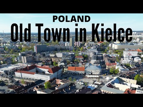 Old Town in Kielce - 4K drone video