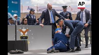 Biden takes a tumble at graduation ceremony