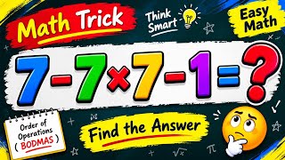 Many Will Get Wrong❌! Will You🤯😎#maths #bodmasquestions #easyandsimple