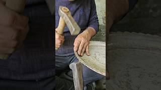 The art of hammering on an old copper tray art handmade restoration asmr