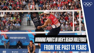 10 minutes of insane winning points in men's beach volleyball!