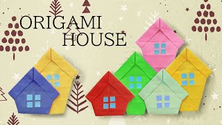 【折り紙】家の折り方音声解説付Origami house tutorial/たつくり