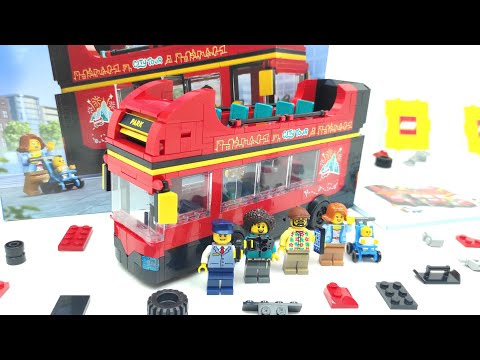 Stop Motion Build] LEGO 60407 Red Double-Decker Sightseeing Bus
