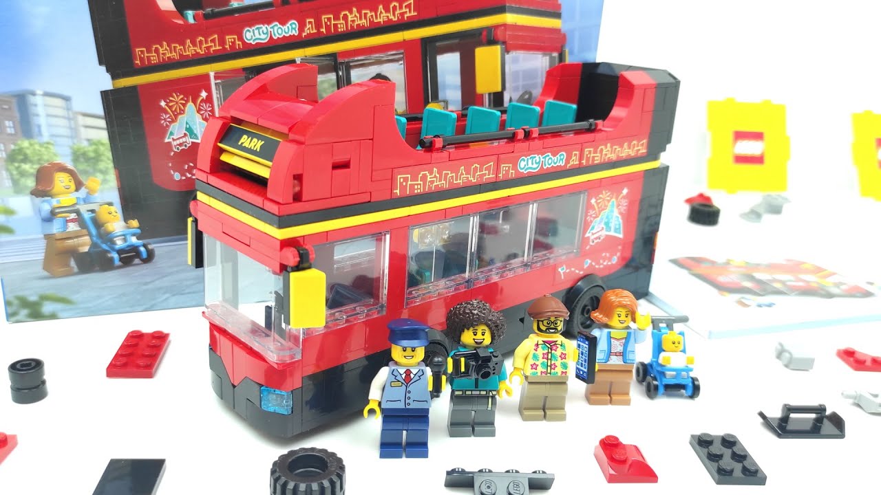Stop Motion Build] LEGO 60407 Red Double-Decker Sightseeing Bus
