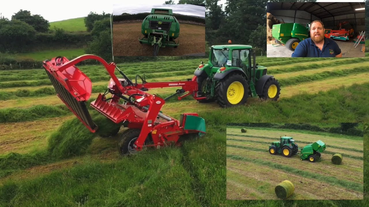 Mowing and Baling silage, taking out paddocks, a tractor issue, all in