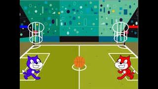 Coding a 2 player basket ball game in scratch screenshot 2