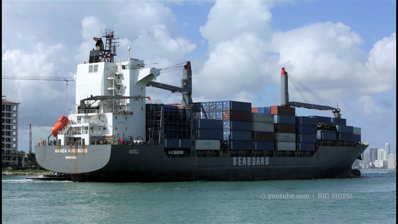 Seaboard Marine HANSA AUGSBURG arrives in Miami YouTube