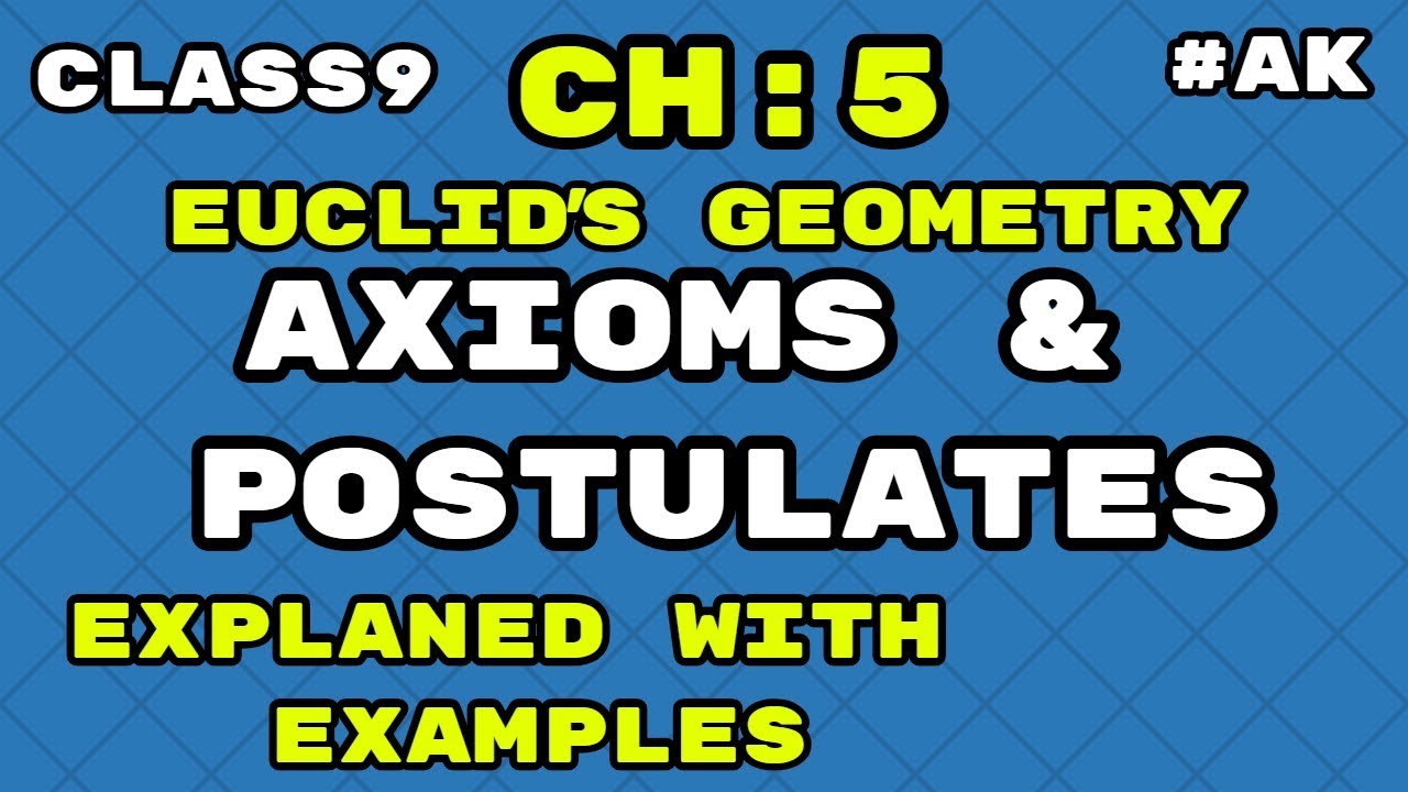 1 Class 9 Maths Chapter 5 Introduction To Euclids Geometry YouTube 1 class 9 maths chapter 5 introduction to euclids geometry youtube