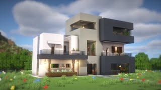 Minecraft: How To Build a Modern House (Building Tutorial)(#34) | 마인크래프트 건축, 모던하우스, 인테리어