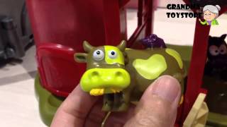 Unboxing TOYS Review/Demos - Oolong barn yard playset run farm take care animals cow sheep chicken screenshot 5