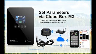 How to remote cloud monitoring via Cloud-Box-M2    [WiFi module cloud APP monitoring   +  MPPT 60A ]