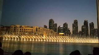 Dubai Fountain with the opening song 