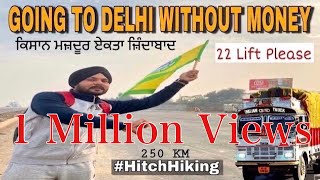 Going To Delhi Without Money For Farmers Protest Truck Driver Helping Me Hitchhiking In India