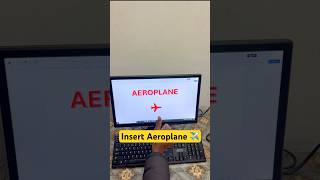 How to Insert Aeroplane ✈️ Symbol in MS Word | Easy Shortcut & Insert Method #shorts #shortsfeed