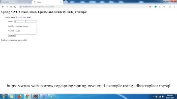 Spring MVC CRUD Example using JdbcTemplate + MySQL