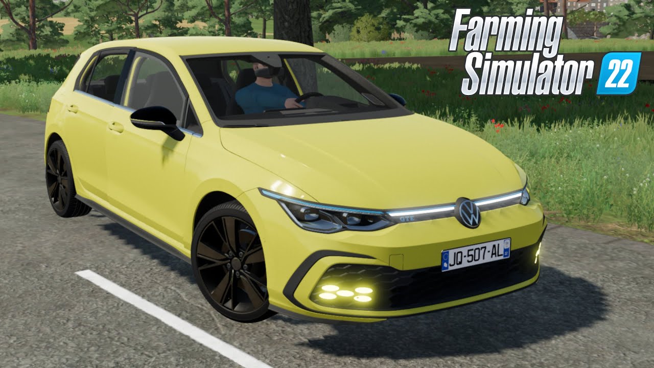 FS22 - Volkswagen Golf 8 GTE - Farming Simulator 2022 Hatchback Car Mod 