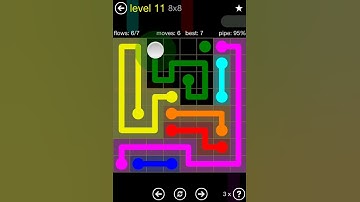Flow Free Regular Pack 8x8 Level 11 Walkthrough