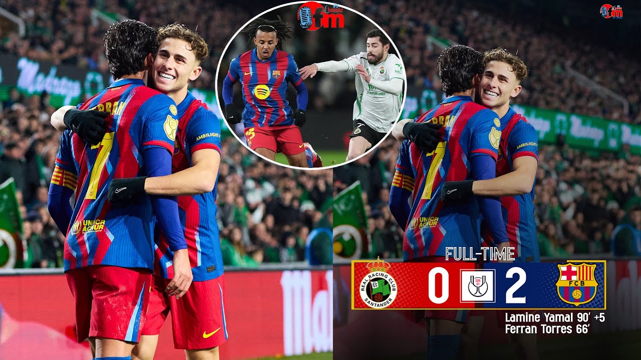 L'équipe du FC Barcelone a montré sa meilleure forme hier soir en battant le Racing Satander 2-0.