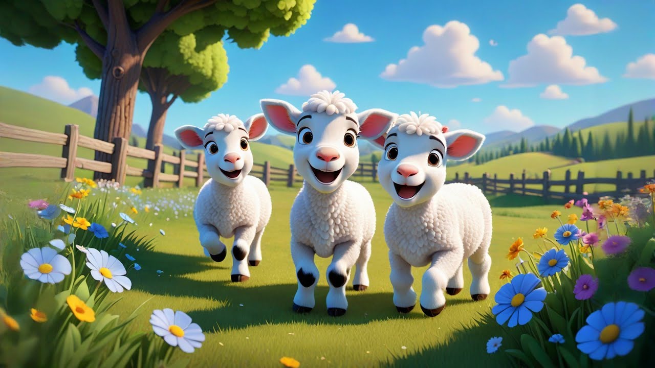 Four Snuggly Lambs Learn to Share | Sharing Song for Kids | Nursery Rhymes & Social Skills Learning