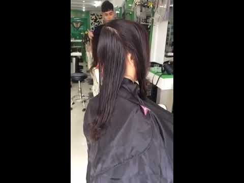 Video Chia sẻ kỹ thuật cắt 4 đường cắt ra kiểu tóc chiếc lá... - youtube