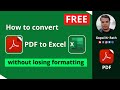 Seamlessly Convert PDF to Excel Without Losing Formatting 📊