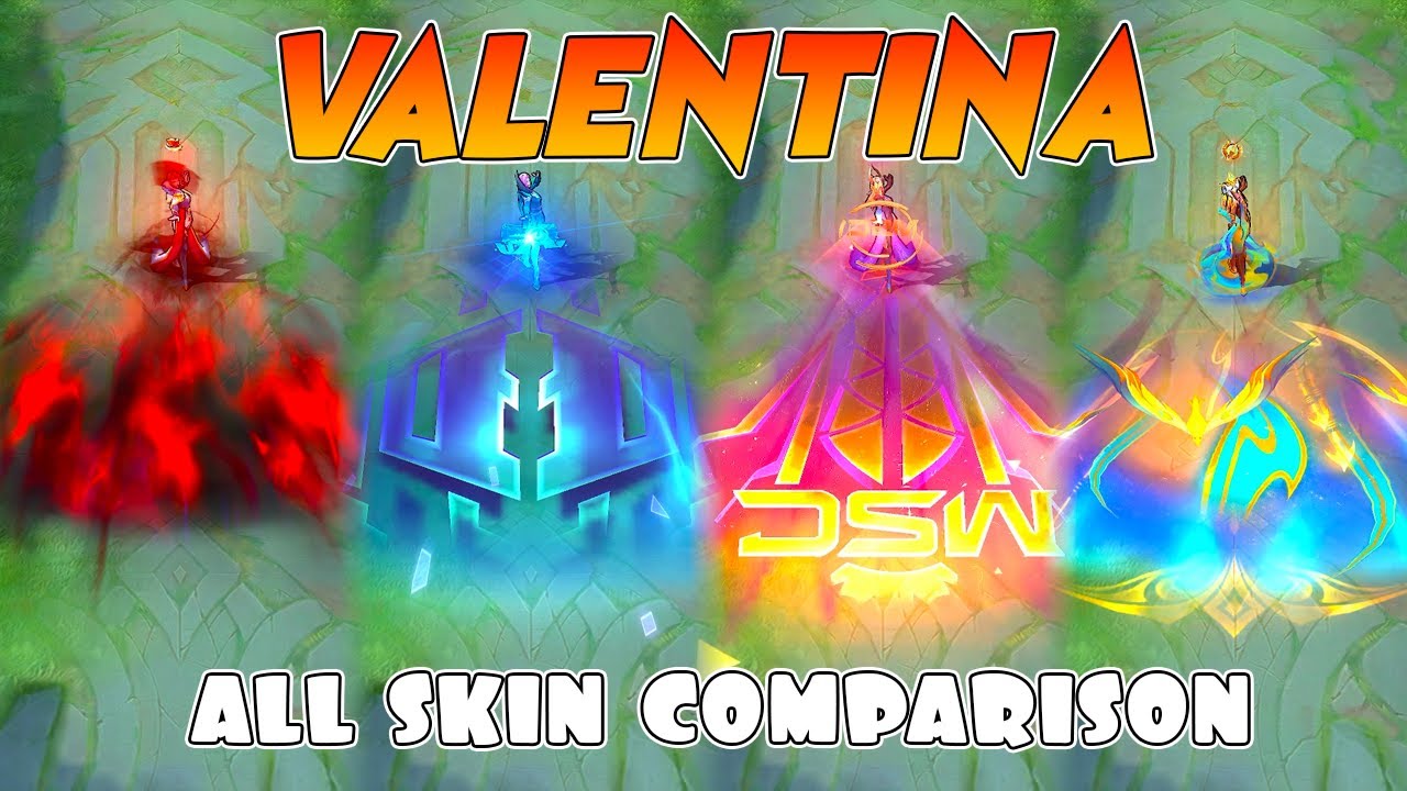 Valentina All Skin Comparison