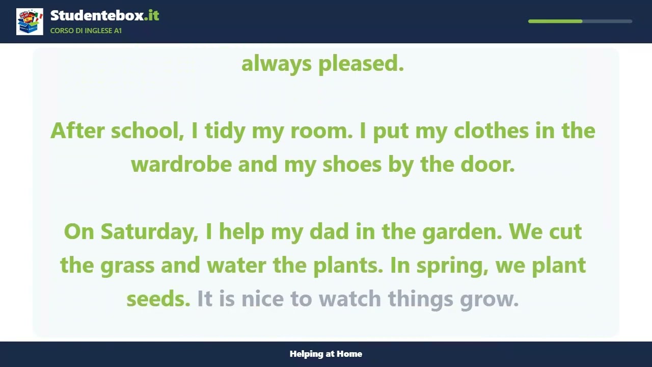 Video thumbnail: Helping at Home — English A1