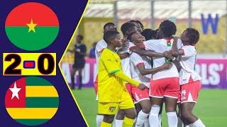 Burkina Faso ? Togo 2 - 0 : Résumé de la rencontre :Tournoi (WAFU) UFOA (B) U 20) féminin 2023