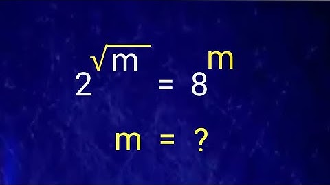 Math Olympiad Exponential Question |Algebraic Expression | Find m? |Mathematical Problem