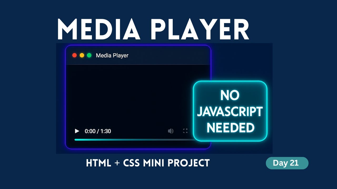 Build a Modern Video Player Using HTML & CSS Only | No JavaScript ...