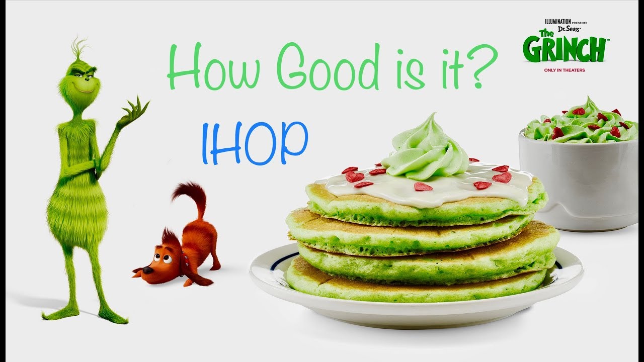 Copycat IHOP Grinch Pancakes