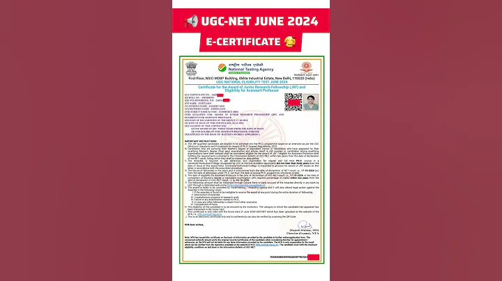 My UGC NET E-Certificate 2024 🥰 | JRF and Assistant Professor | AIR 1 Yukti Jain | 100 %iler #ugcnet