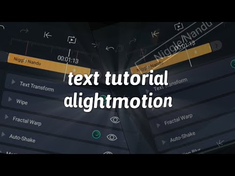 Text transform, Wipe, fractal warp' shake || Alightmotion Tutorial #tutorial