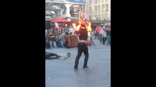 Street performer at Dundas Square