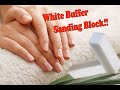 White buffer sanding block l manicure tool l lssonlinemart