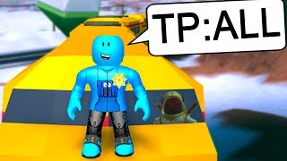 USING ADMIN COMMANDS IN JAILBREAK... (Roblox)