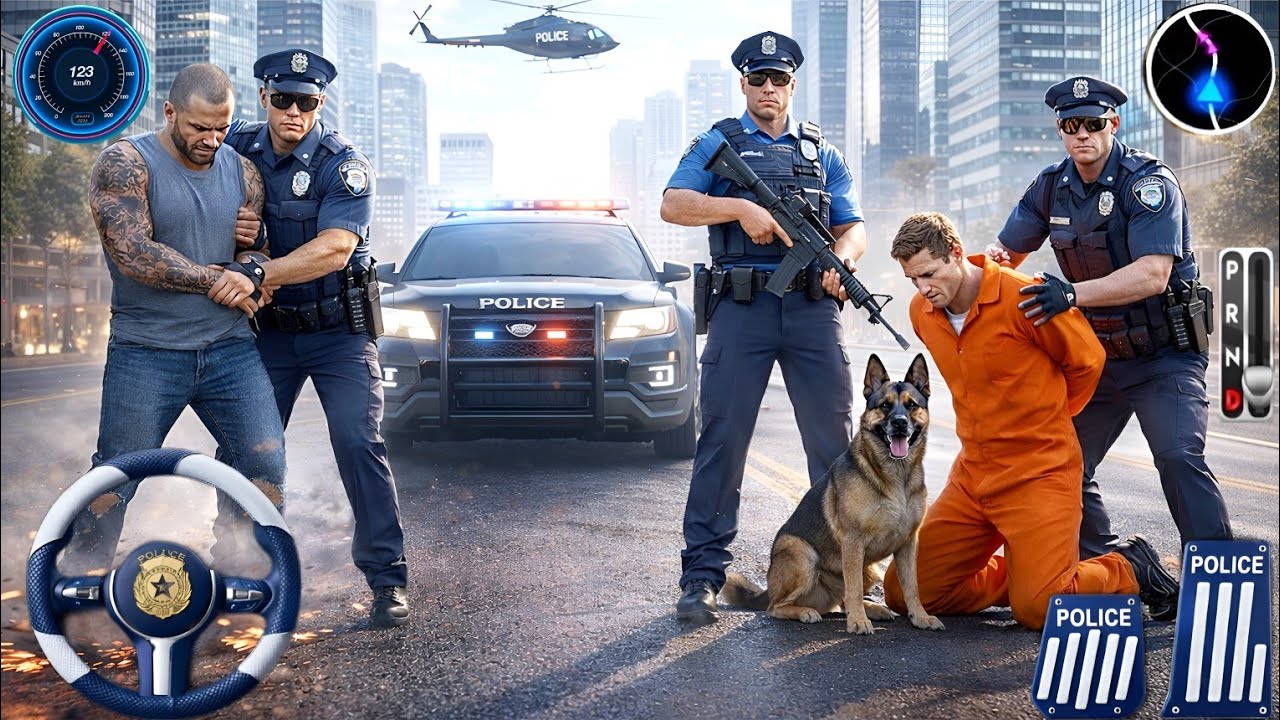 Real Police Car Gangster Chase Game - US Police Simulator Patrol Officers - Android GamePlay