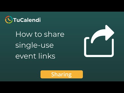 How to share single use event links