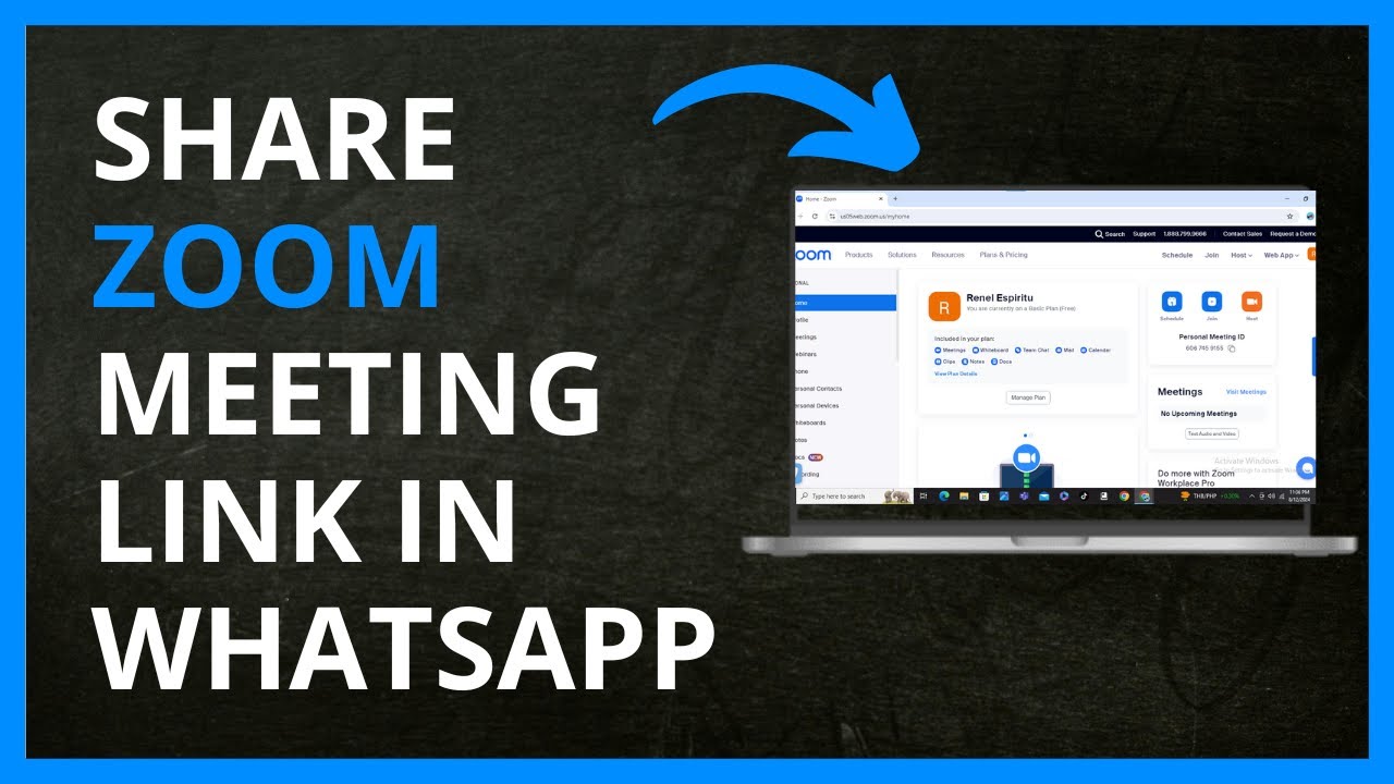 How To Share Zoom Meeting Link in WhatsApp in 2024 - YouTube