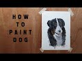 PAINTING DOG in OIL - Oil on Paper | JK Art